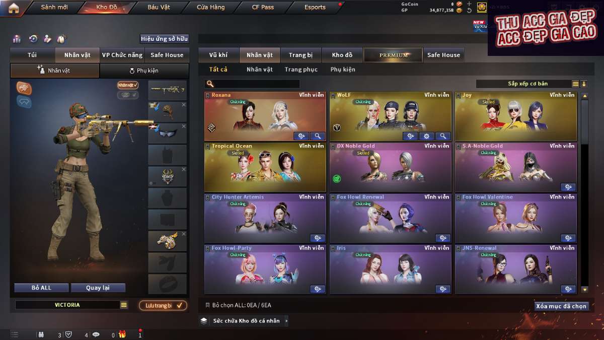 shop acc cf uy tin gia re